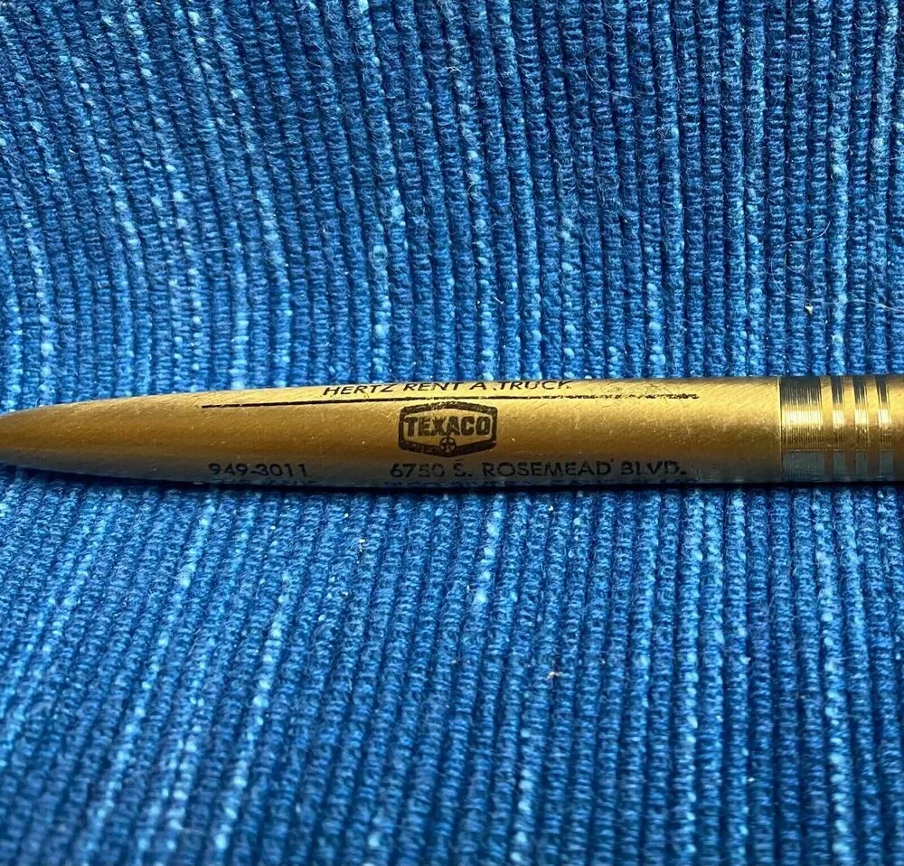 Bill Dixon Texaco Oil Gas Vtg Desk Pen Pico Rivera California Advertising 971A